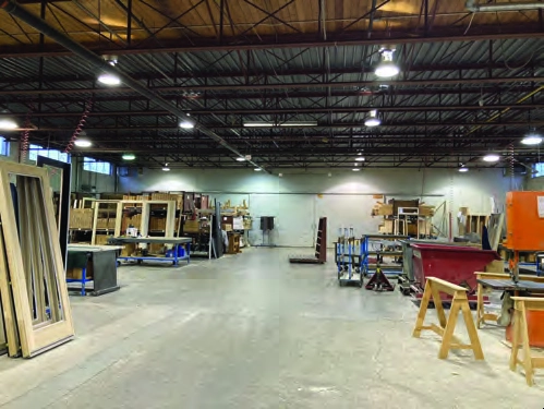 Pollard Windows and Doors facility before lighting upgrade